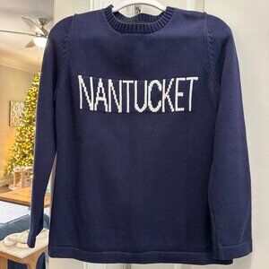Latitude Cotton “Nantucket” Sweater – Navy – Medium